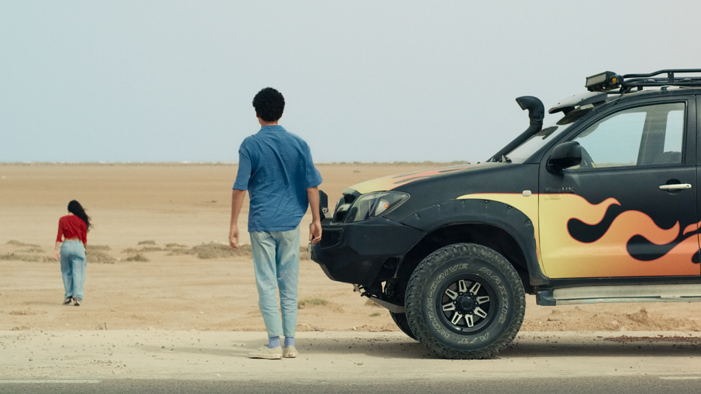 L-R: Eya Bellagha and Slim Baccar in 'Where the Wind Comes From' by Amel Guellaty