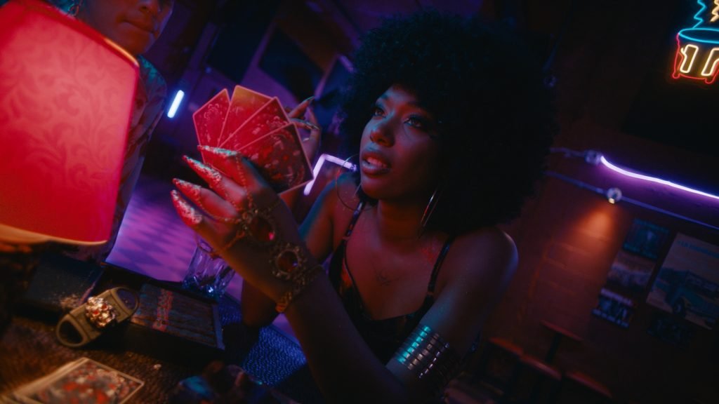 Saray Nohemi Rebolledo Ospino as La Flaca in Gala del Sol's 'Rains Over Babel